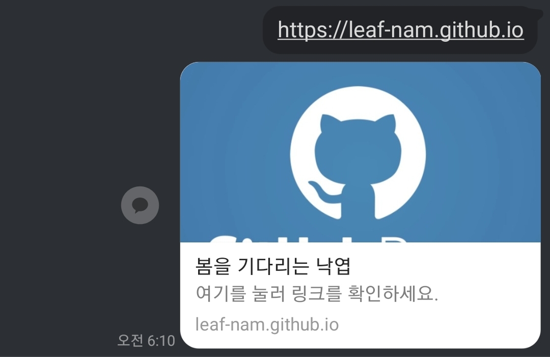 카카오톡 예시